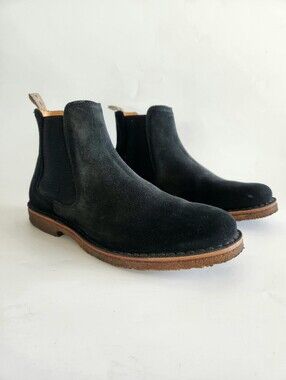 Astorflex Bitflex Chelsea Boots Suede Leather Black  Mens 44 EU/ 11 US